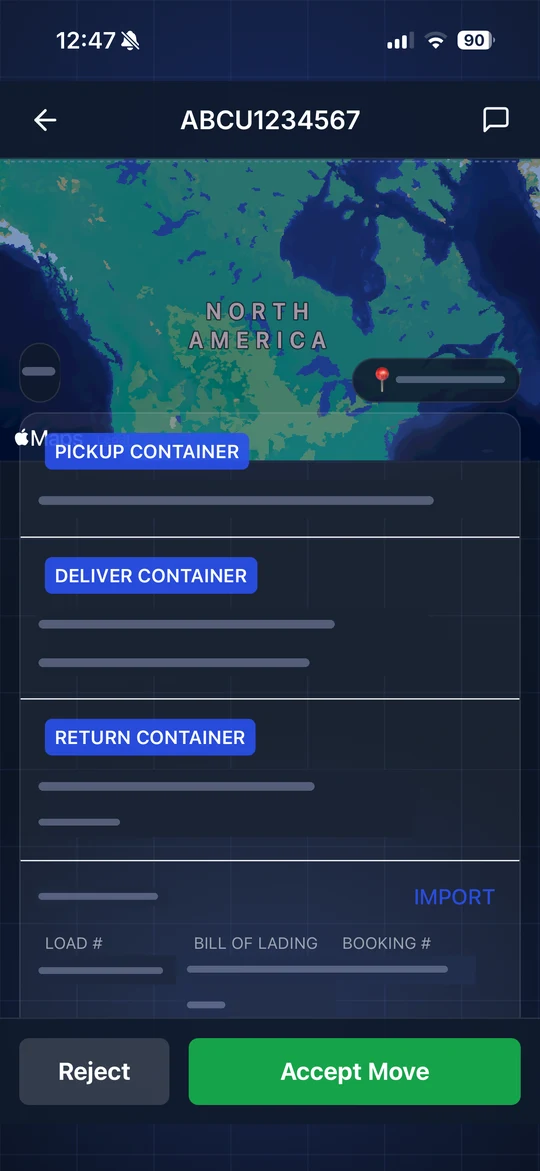 LoadPilot driver app route and load details